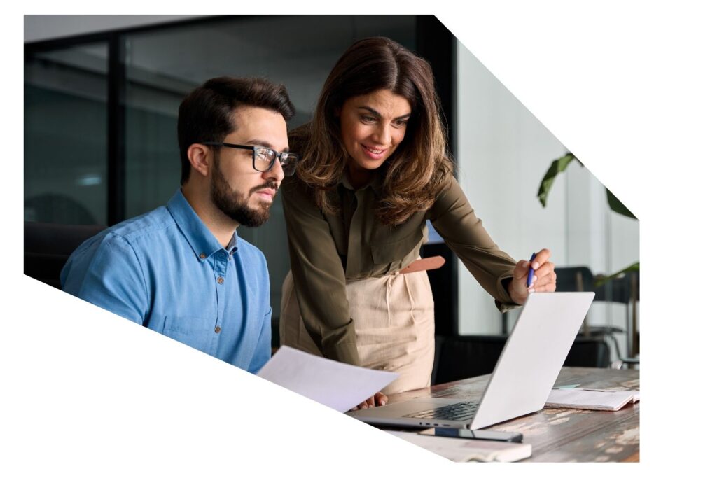 Woman and man in the office working on Bookkeeping & BAS Preparation